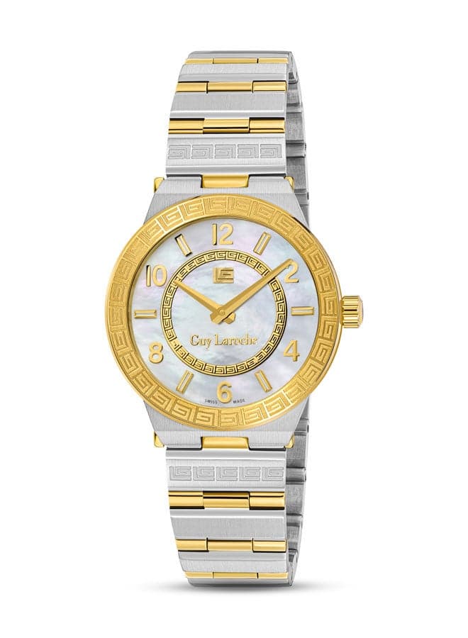 Guy Laroche Sacha 32mm Elegant Dual-Tone Swiss Watch - Image 1