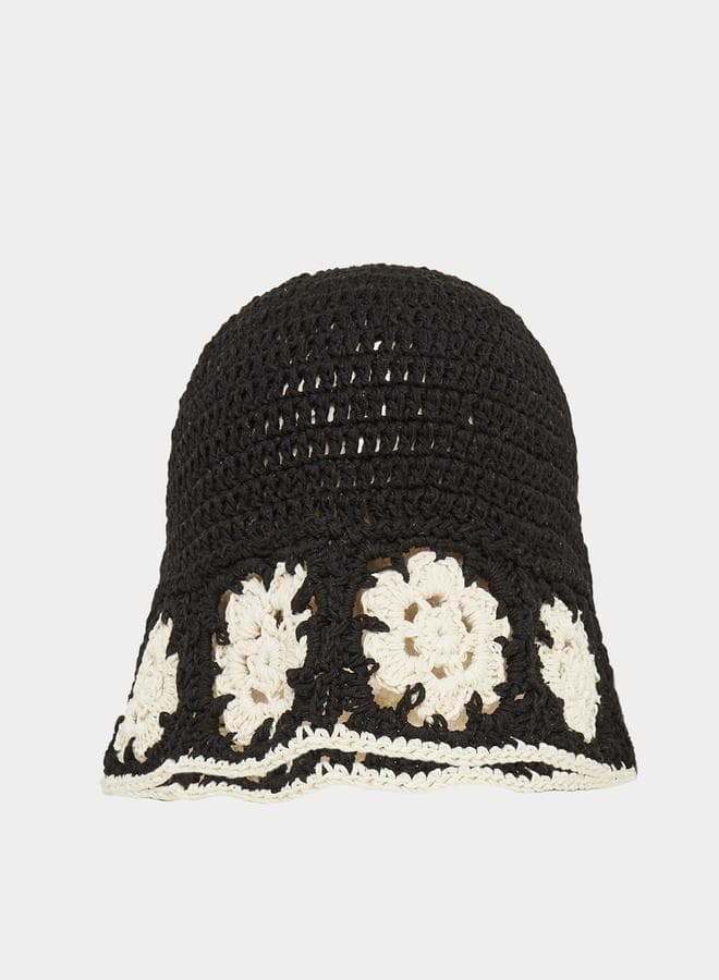 Styli Floral Crochet Bucket Hat for Women - Elegant Accessory - Image 1