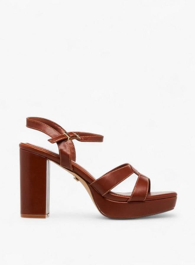 Chic R25Ss06356 Women's Brown Block Heel Sandals - Image 1