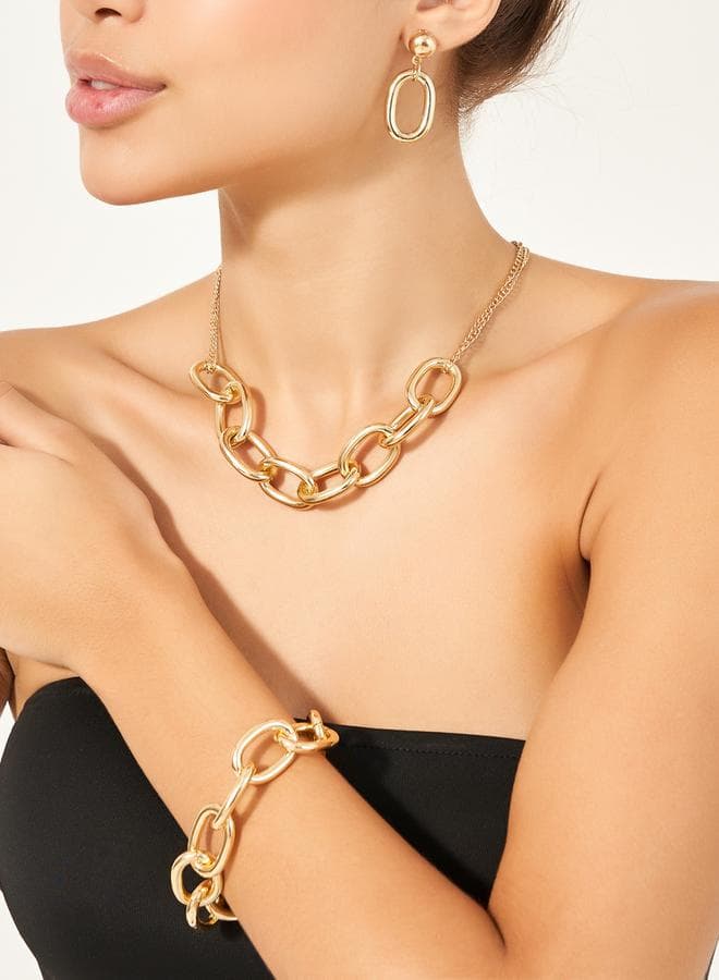 Styli Trio Elegance Set: Choker, Ring & Earrings - Image 1