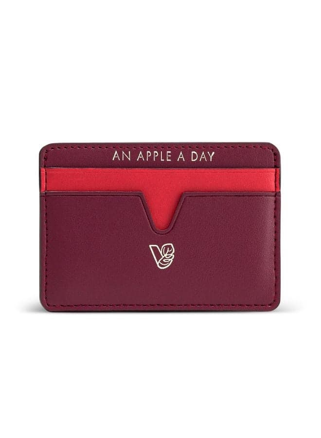 Veganologie Cider Red Apple Leather Card Holder - Image 1
