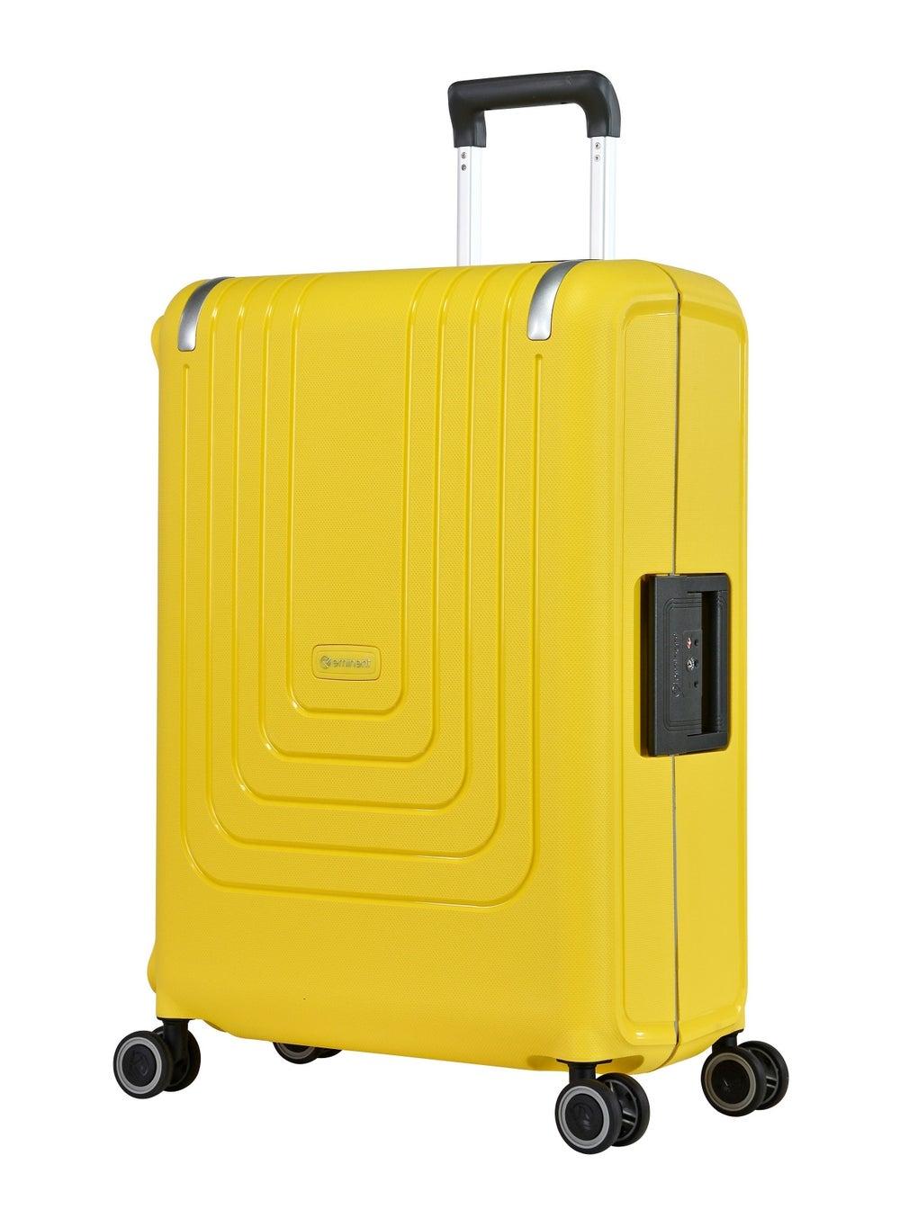 Eminent Yellow Vertica B0006: Lightweight Polypropylene Suitcase - Image 1