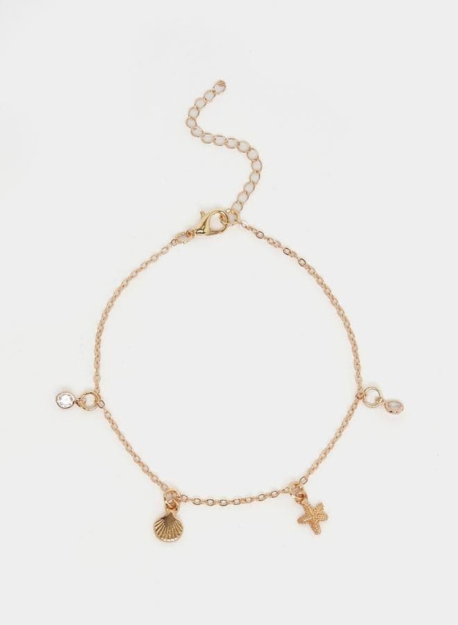 Styli Trio Anklet Set - Drop Embellishment Elegance - Image 1