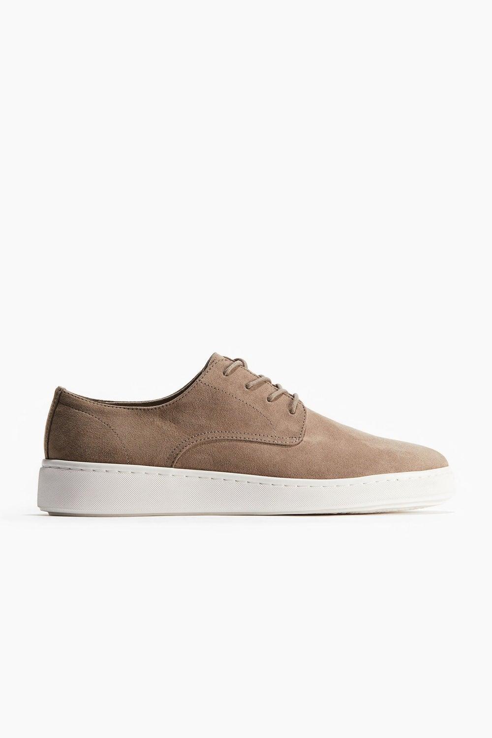 Derby Low Top Sneaker: Stylish Mole Medium Dusty Comfort - Image 1