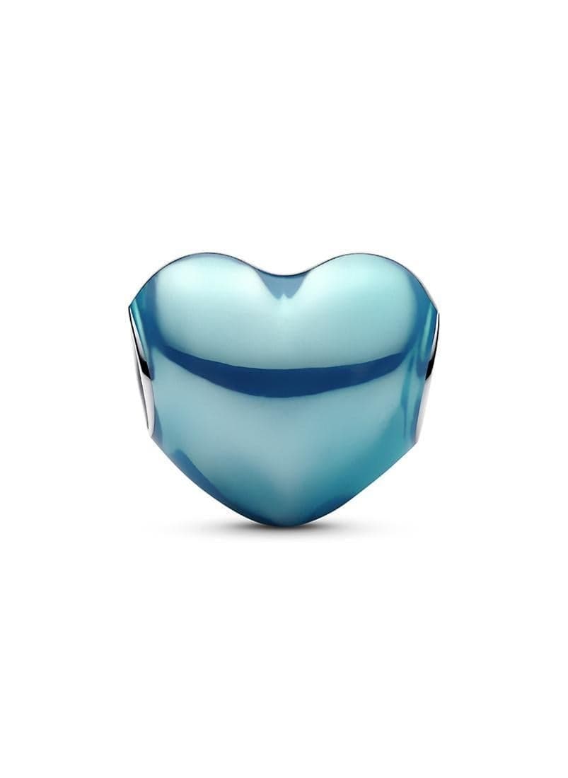 PANDORA Sky Blue Heart Charm - Metallic Elegance - Image 1