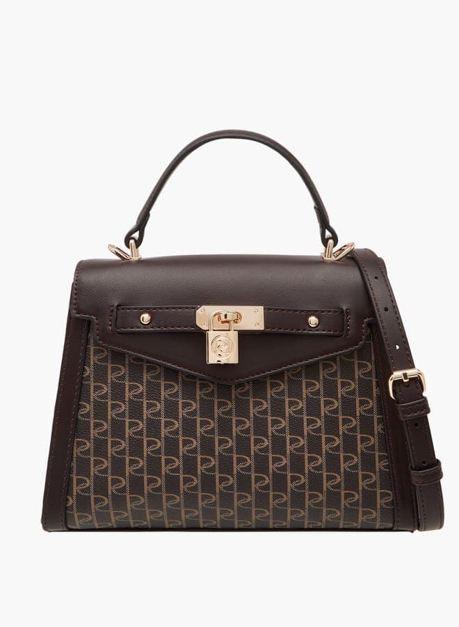 Paprika Monogram Print Tote: Elegance on the Go - Image 1
