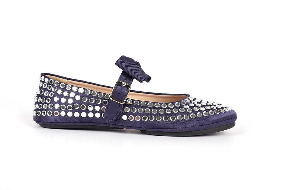 Elegant Navy Ballet Flats for Women - Timeless Style - Image 1