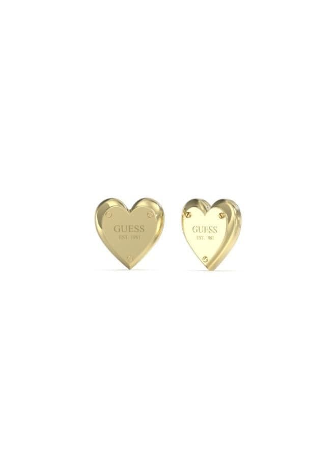 GUESS Heart Lock Stud Earrings - Elegant Love Symbol - Image 1