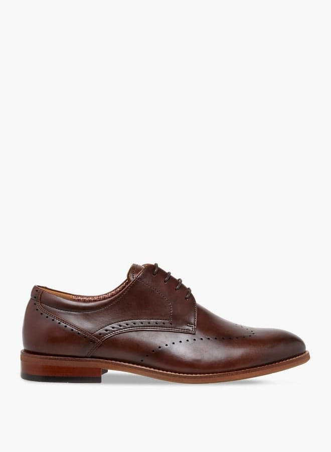 Elegant K1427 11 Men's Derby Lace-Up Shoes with Cutout Detail - Image 1