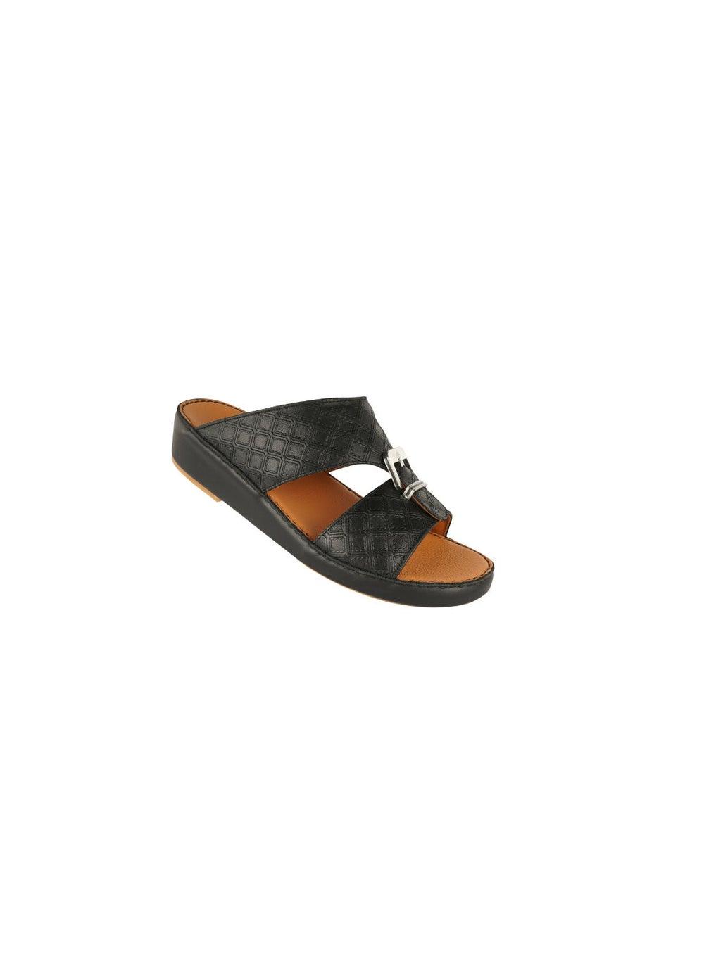 Barjeel Uno BB 11: Elegant Black Arabic Sandals for Boys - Image 1