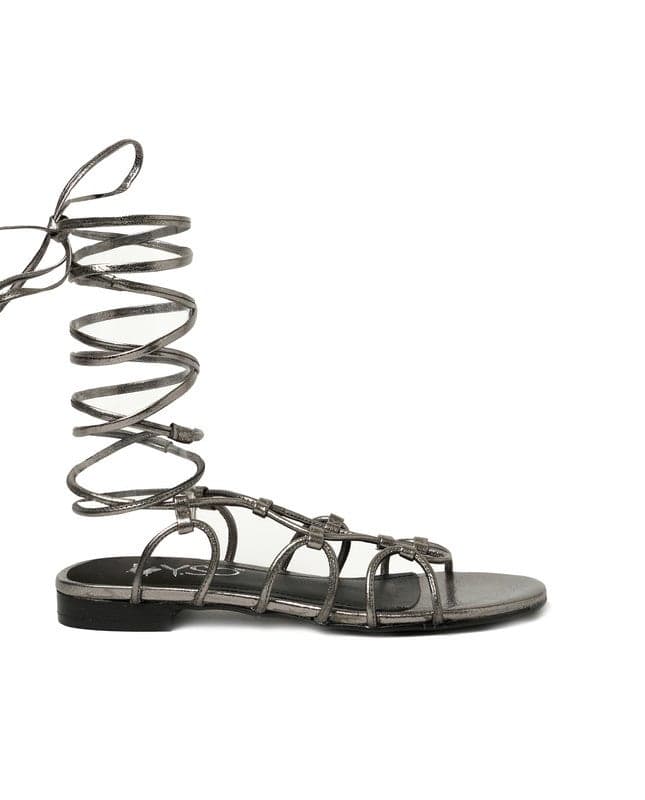 Elegant Grey Slingback Flats – Women's Casual Comfort Sandals - Image 1