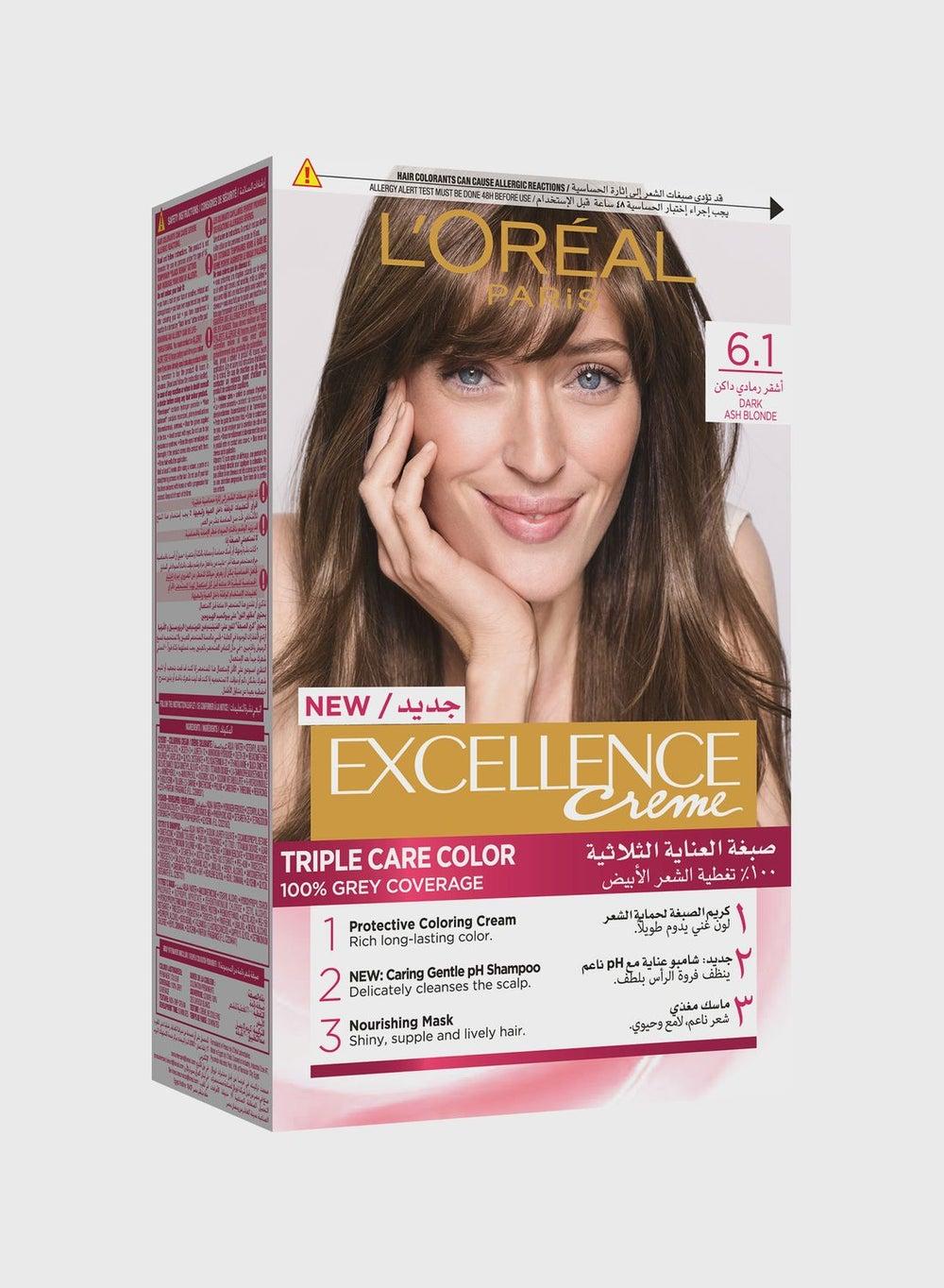 L'Oreal Dark Ash Blonde Excellence Crème - Image 1