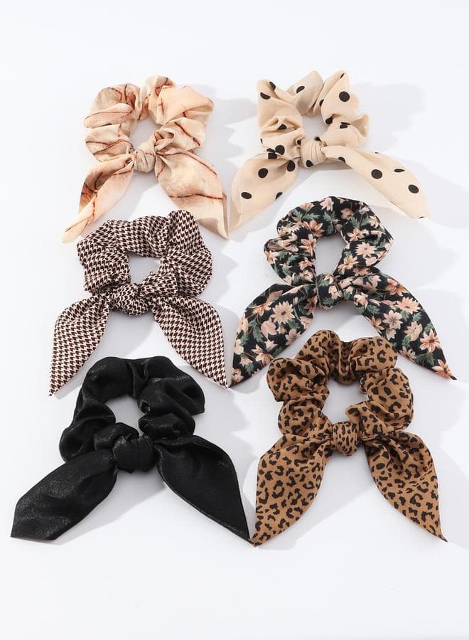 Take Two Set of 6: Elegant Bow Hair Tie Ensemble - Image 1