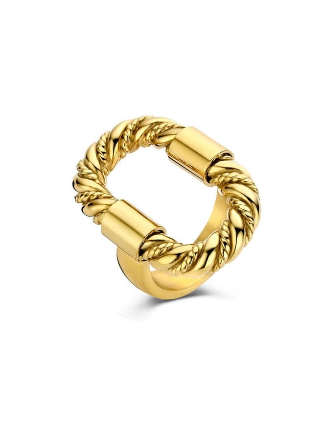 CERRUTI 1881 Gold Plated Elegance Cable Ring for Women - Image 1