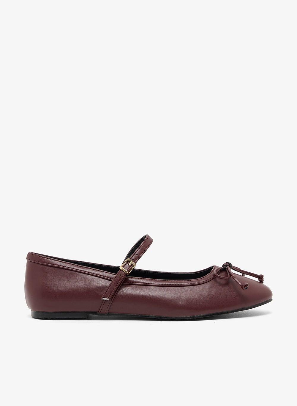 Natalya Burgundy Ballerinas - Elegance in Every Step - Image 1