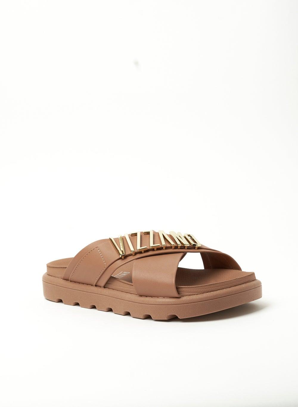 Elegant Nude Flat Sandals for Women - Lightweight Slip-On Style - Image 1