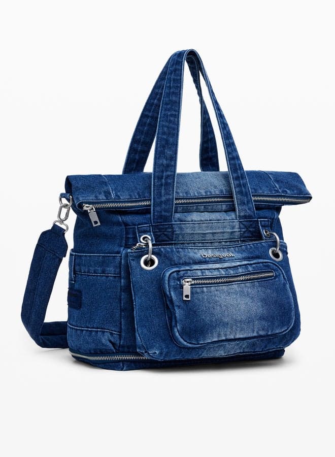 DESIGUAL Chic Blue Denim Backpack for Women - Image 1