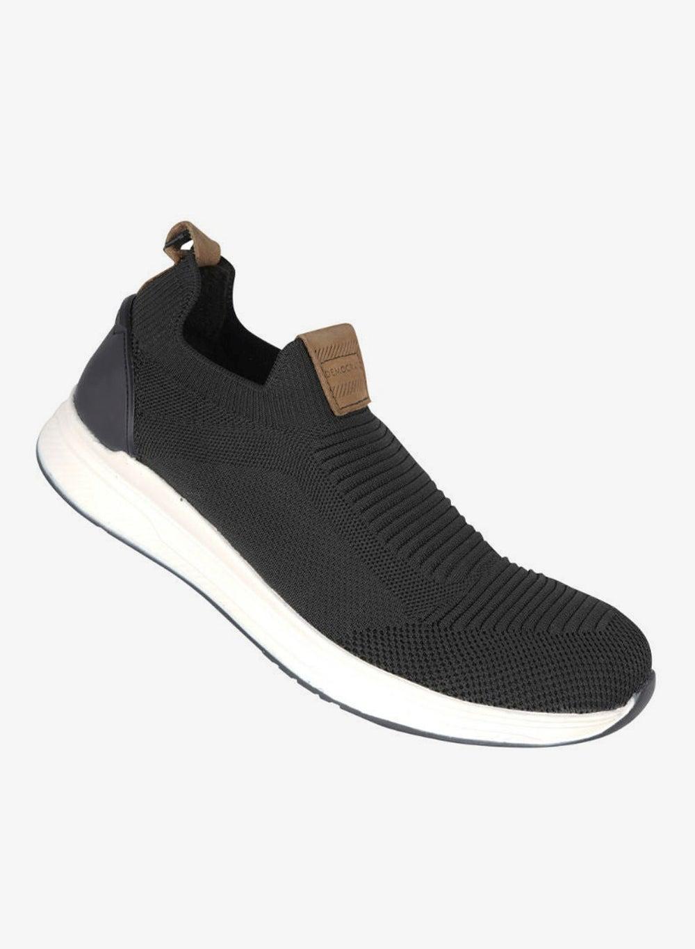 Democrata 032-113 Men's Journey Black Denim Sneakers - Image 1
