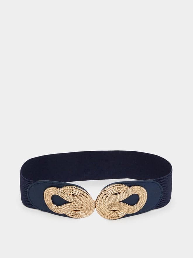Styli Embellished Women's Clamp Closure Chic Belt - Image 1