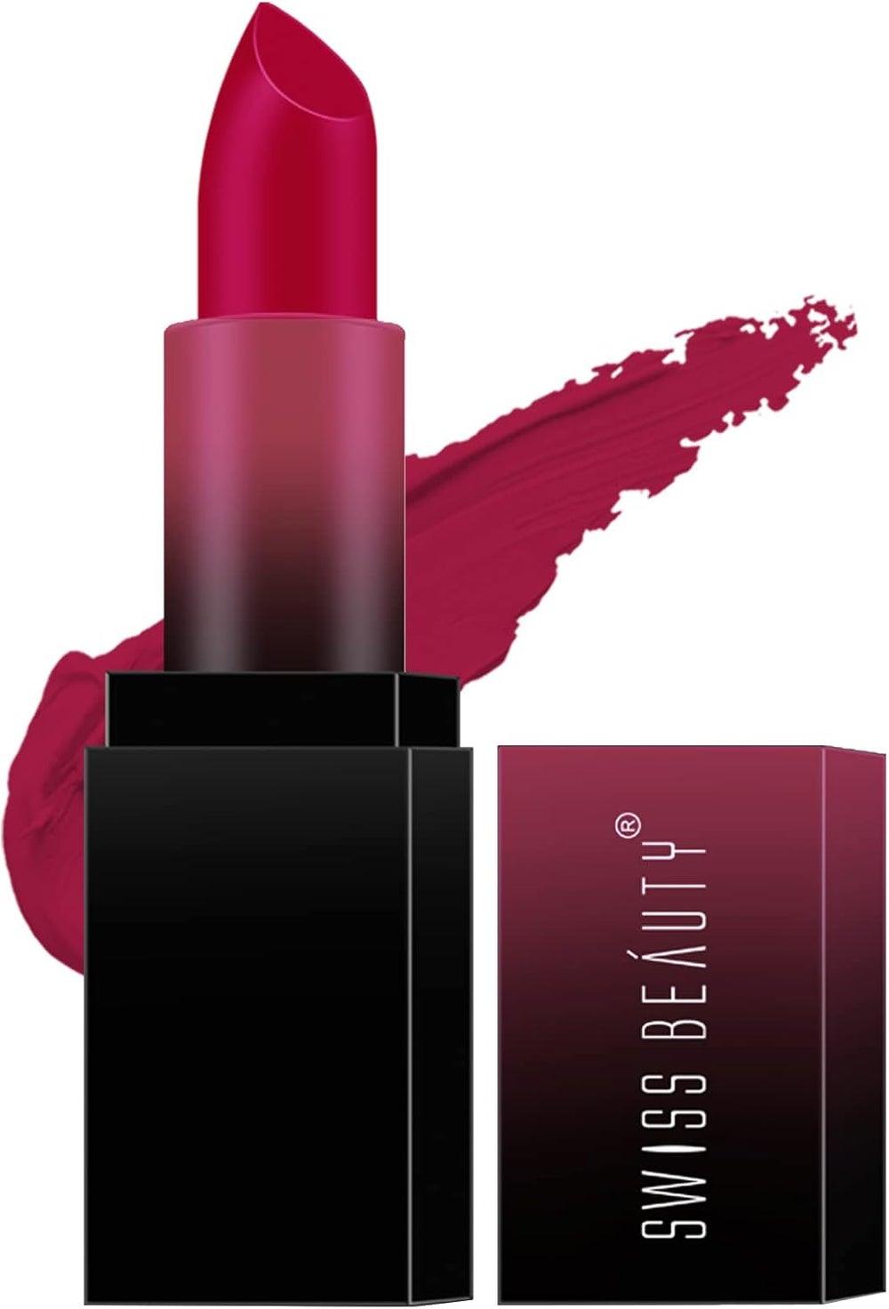 Swiss Beauty HD Matte Fresh Red S17 Lipstick - Luxurious Long Wear - Image 1