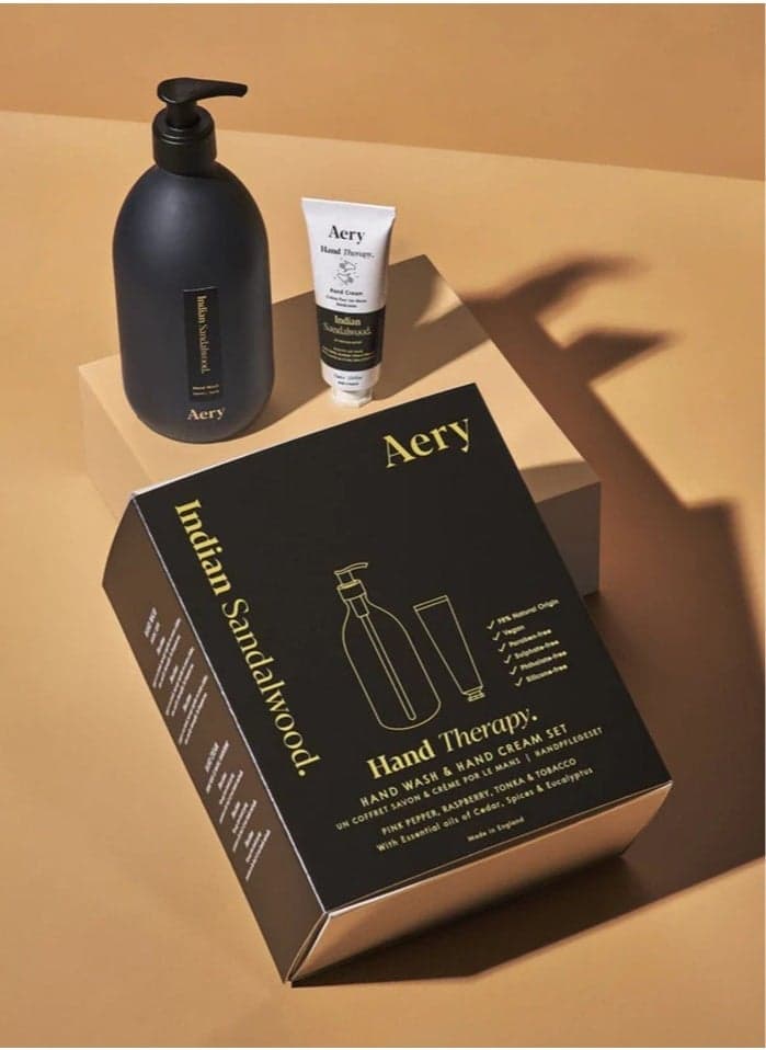 Aery Living Indian Sandalwood Hand Therapy Set - 500ml & 75ml - Image 1