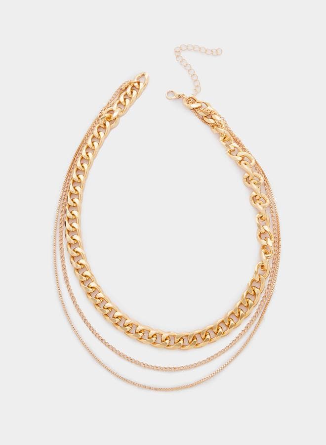 Styli Tri-Layered Elegance Necklace – Chic Accessory for Women - Image 1
