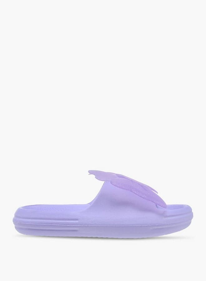 Girls' LILAC Butterfly 373302K Accent Slides - Image 1
