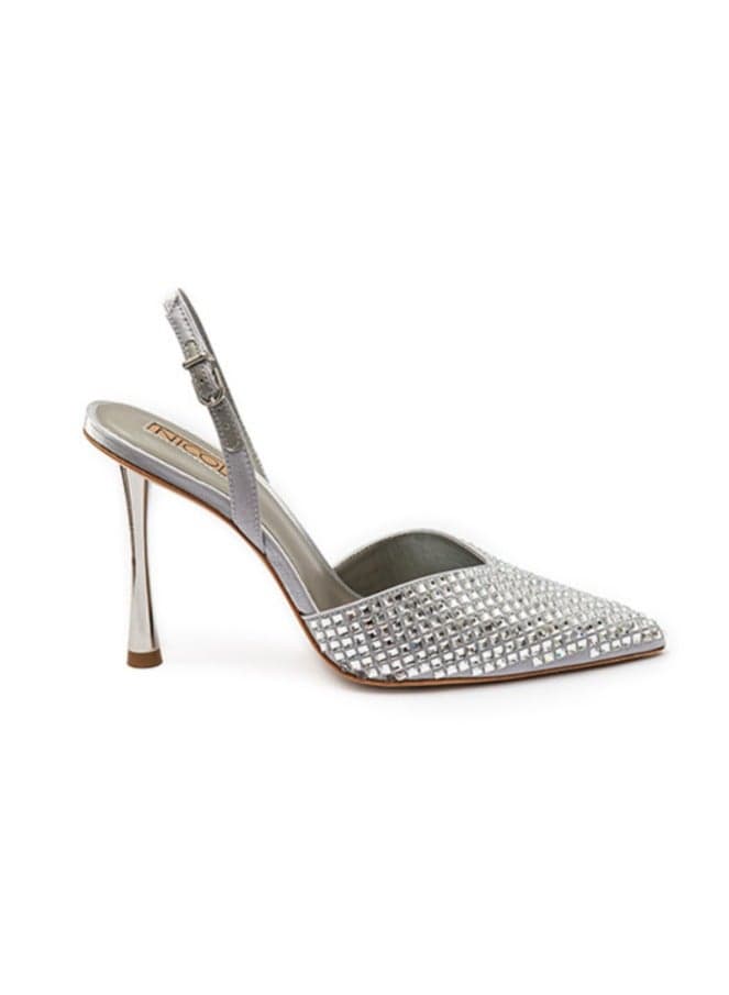 Simm Brazilian Embellished Leather Heeled Sandals - Image 1