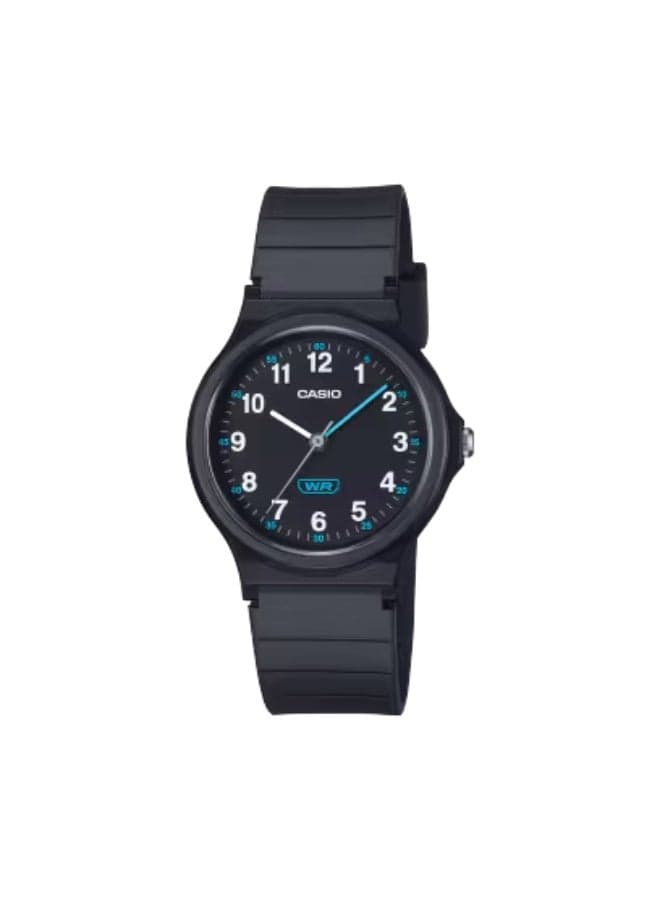 CASIO LQ-24B-1BDF Elegance in Black Leather Analog Watch - 31.5 mm - Image 1