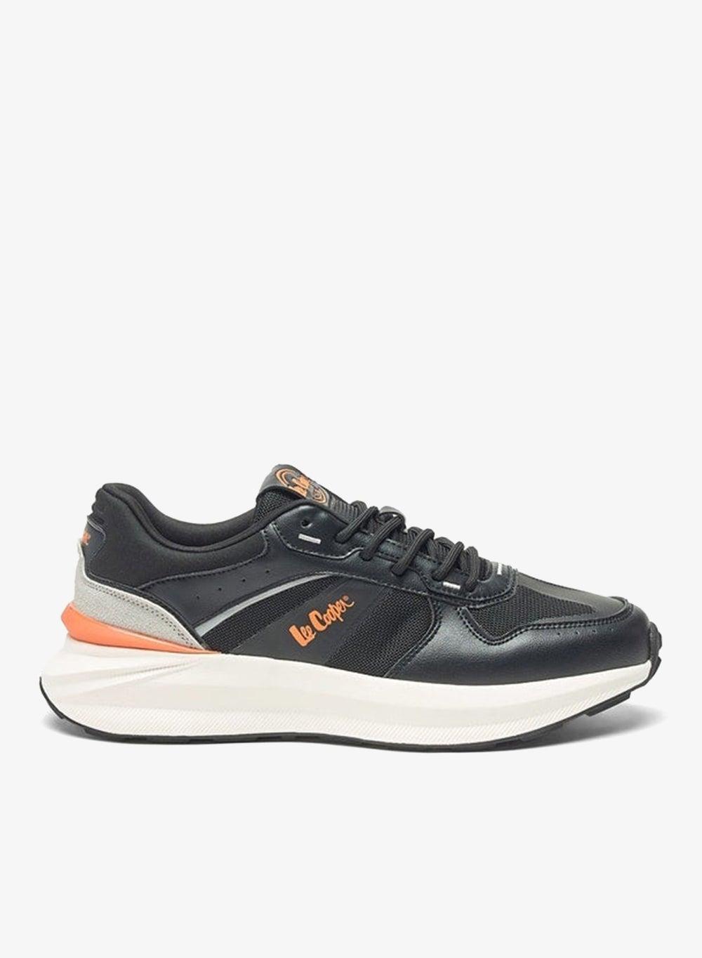 Men's 24Aw132Black Panelled Lace-Up Sports Sneakers - Image 1