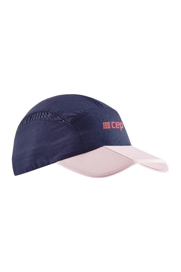 CEP Unisex UV 50+ Lightweight Running Cap - Dark Blue/Cream - Image 1