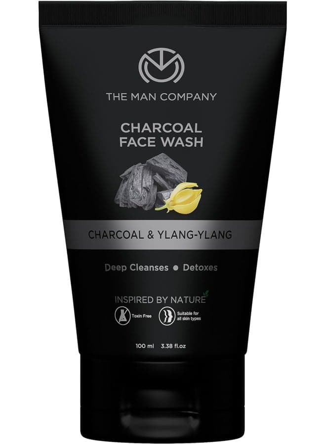 Charcoal & Argan Men's Face Wash - Deep Pore Cleansing, 100ml - Image 1