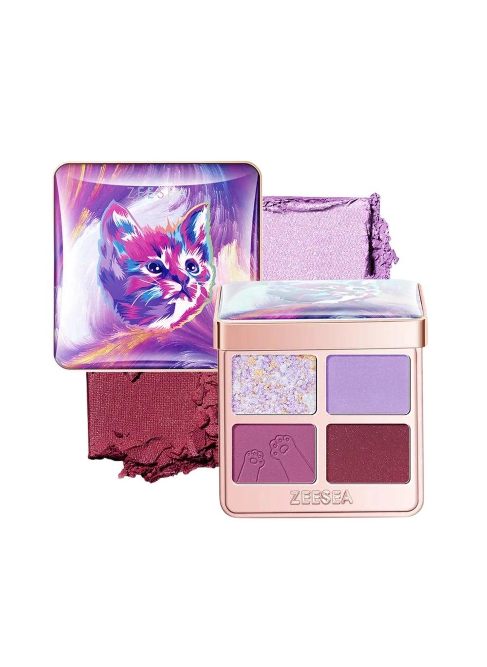 ZEESEA Tipsy Kitty Eyeshadow Quad 04 Berry: Luxe Edition - Image 1