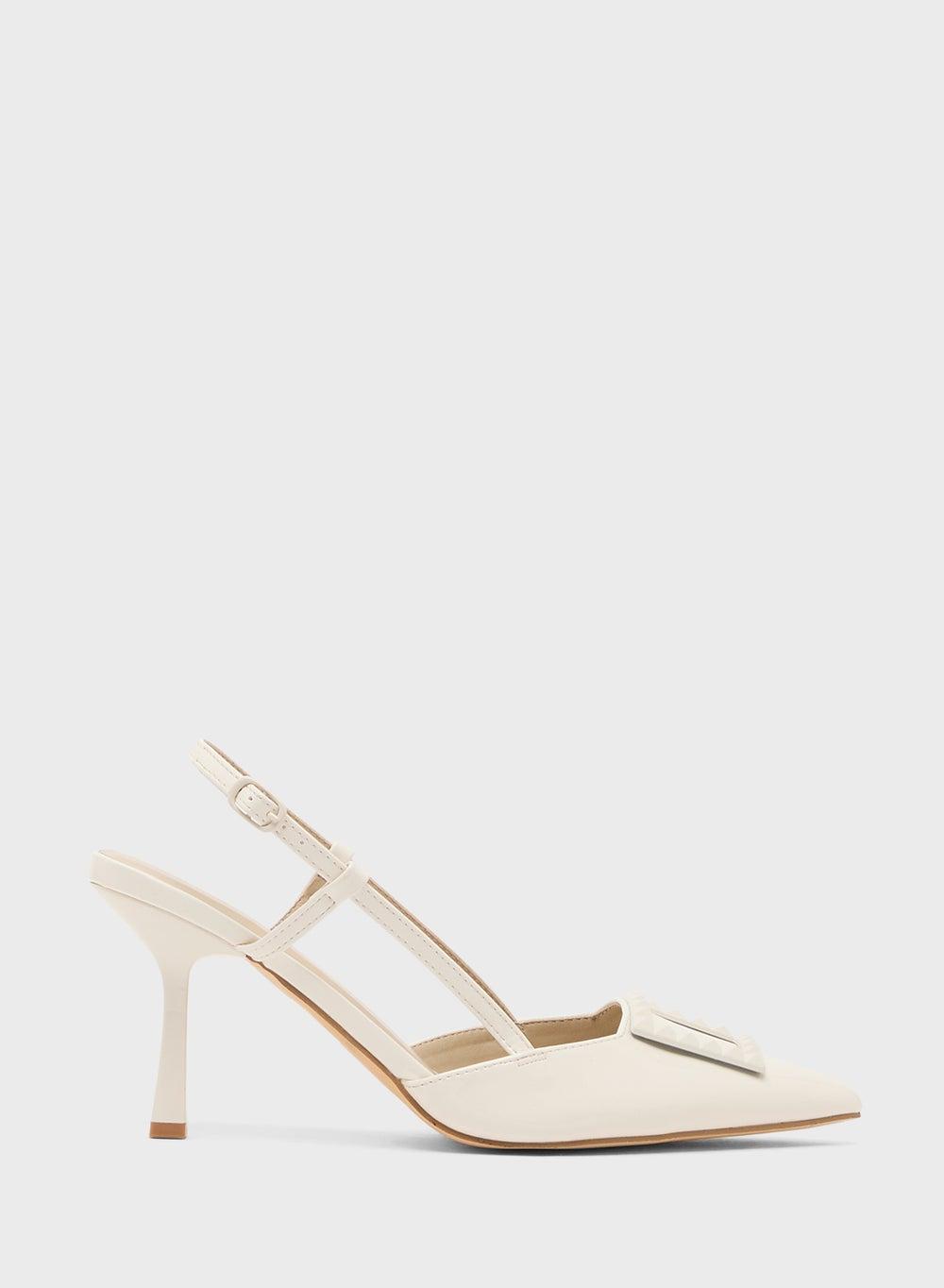 Salado81 Beige Slingback Heeled Pumps for Elegant Evenings - Image 1