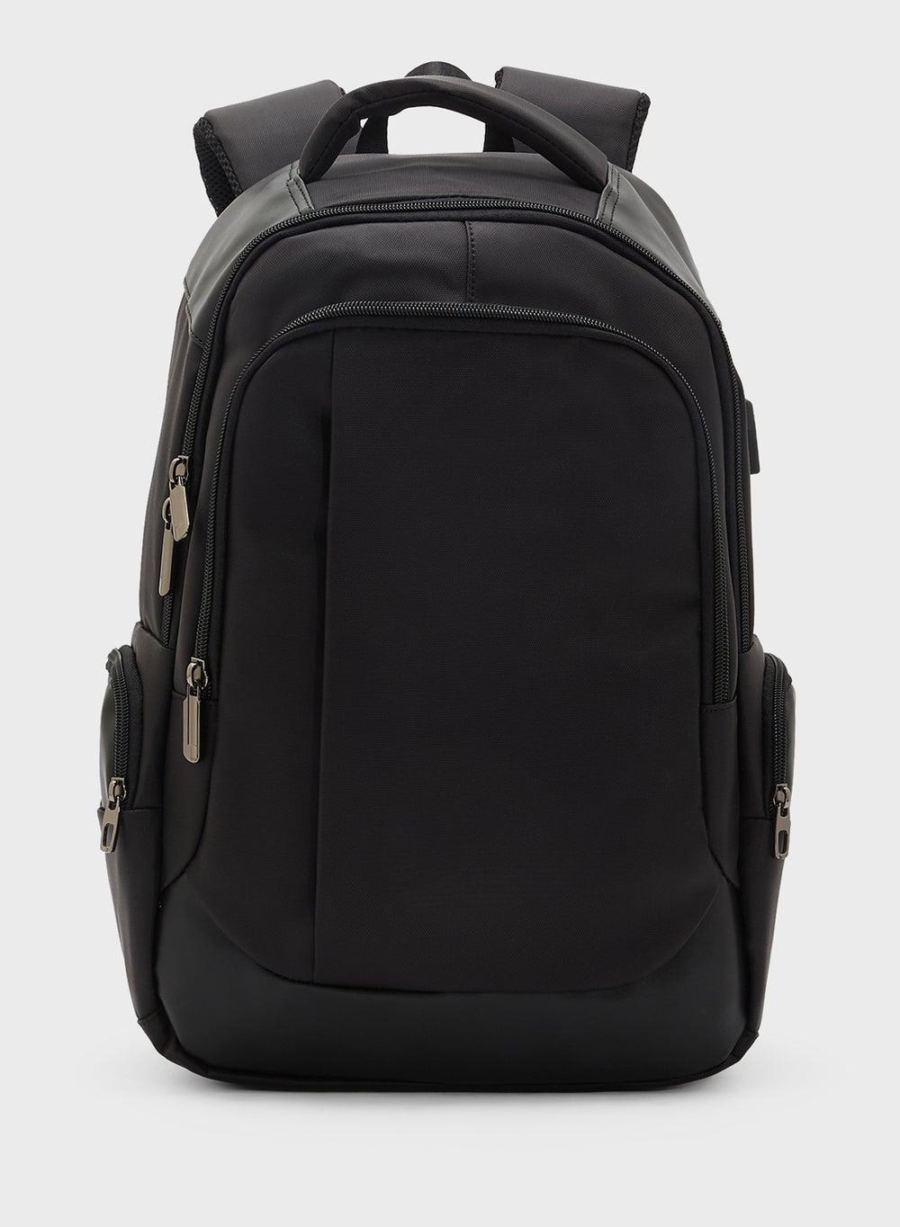 Robert Wood Premium Men's Backpack - Integrated USB Port - Image 1