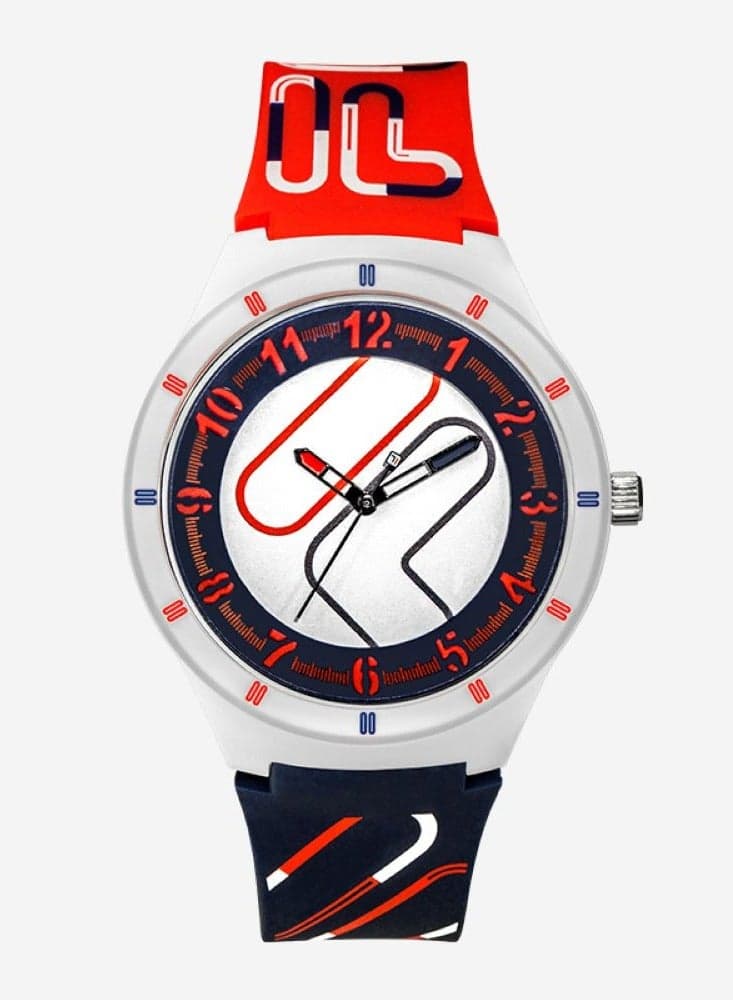 FILA Unisex Red & Blue Silicone Strap Watch 38-324-002 - Image 1