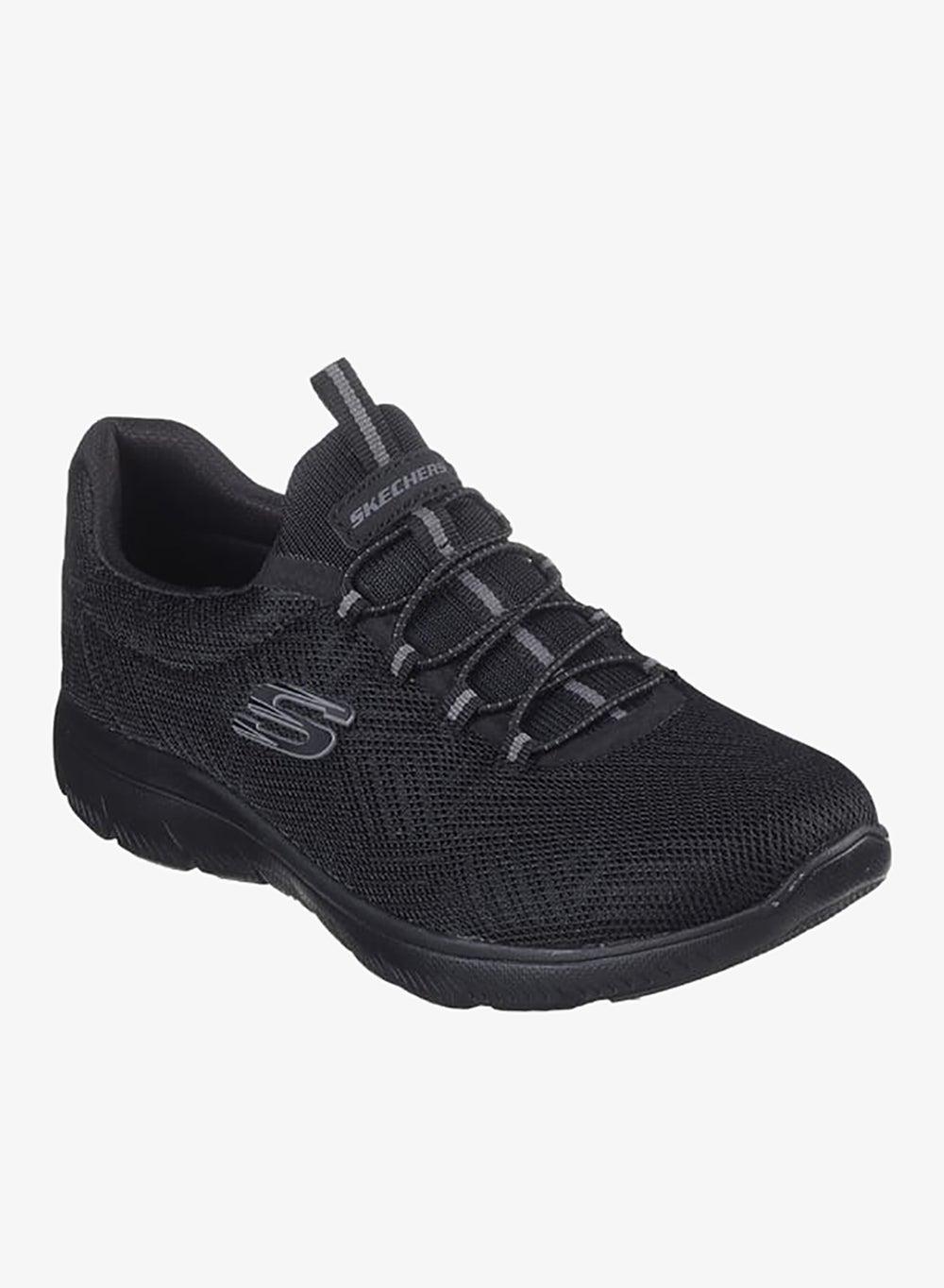 SUMMITS Women's Textured Black Low-Top Sneakers - Image 1