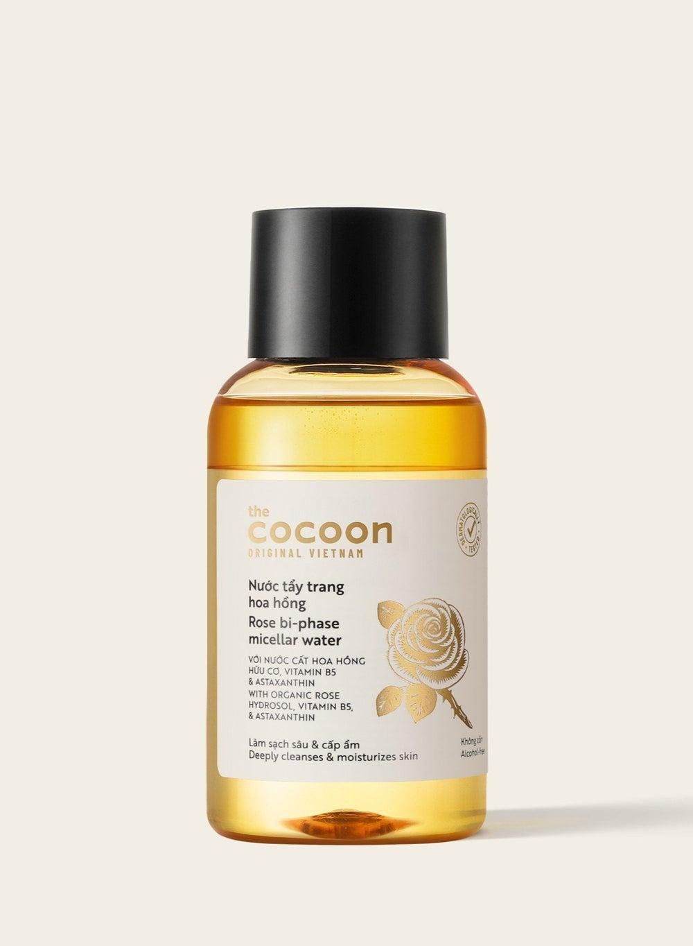Cocoon Rose Bi-Phase Micellar Water 140ml - Pure Elegance - Image 1