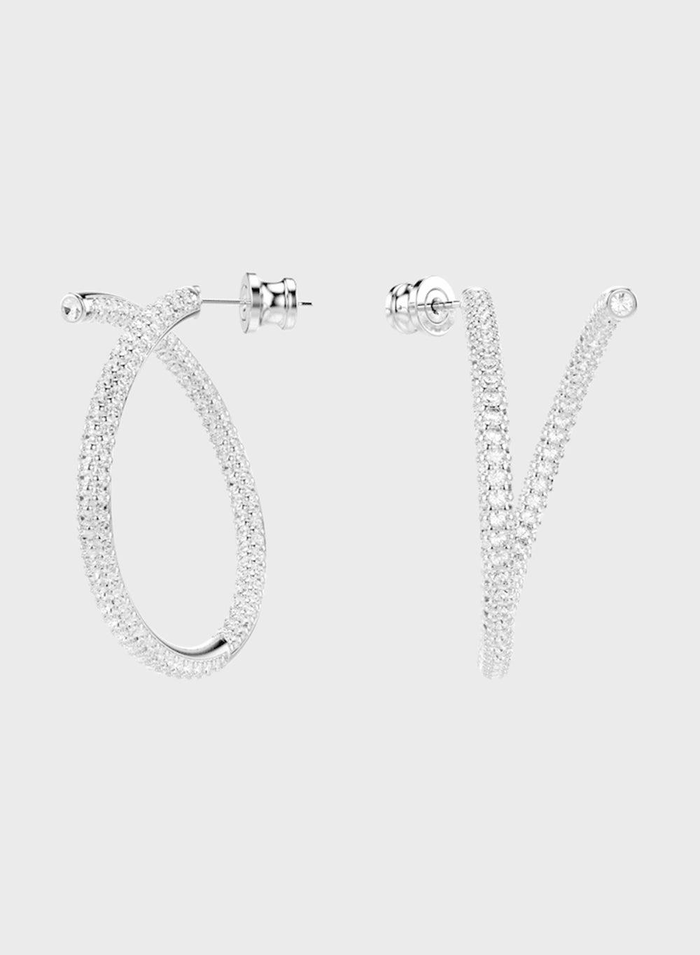 SWAROVSKI Crystal-Embellished Hoop Earrings for Women - Image 1