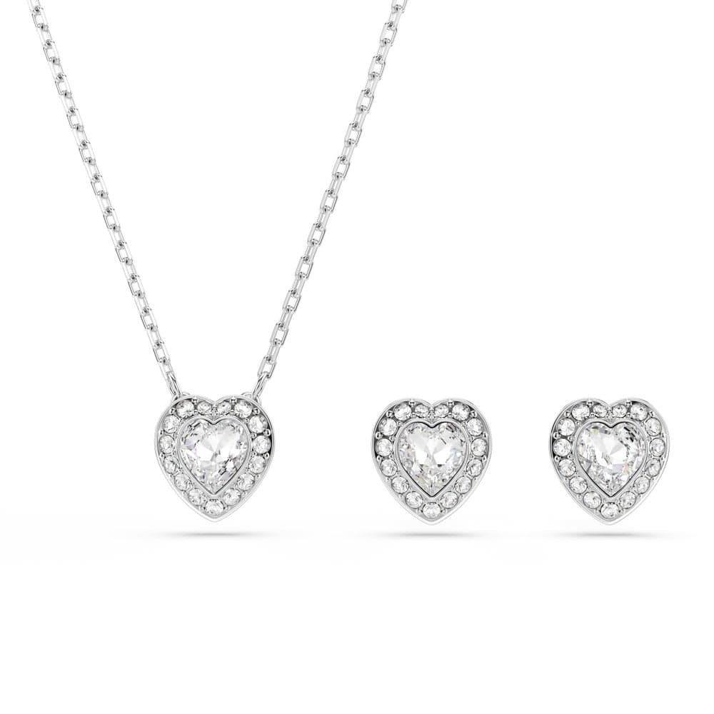 SWAROVSKI Ss25 Angelic Heart Necklace & Earrings Set - Image 1