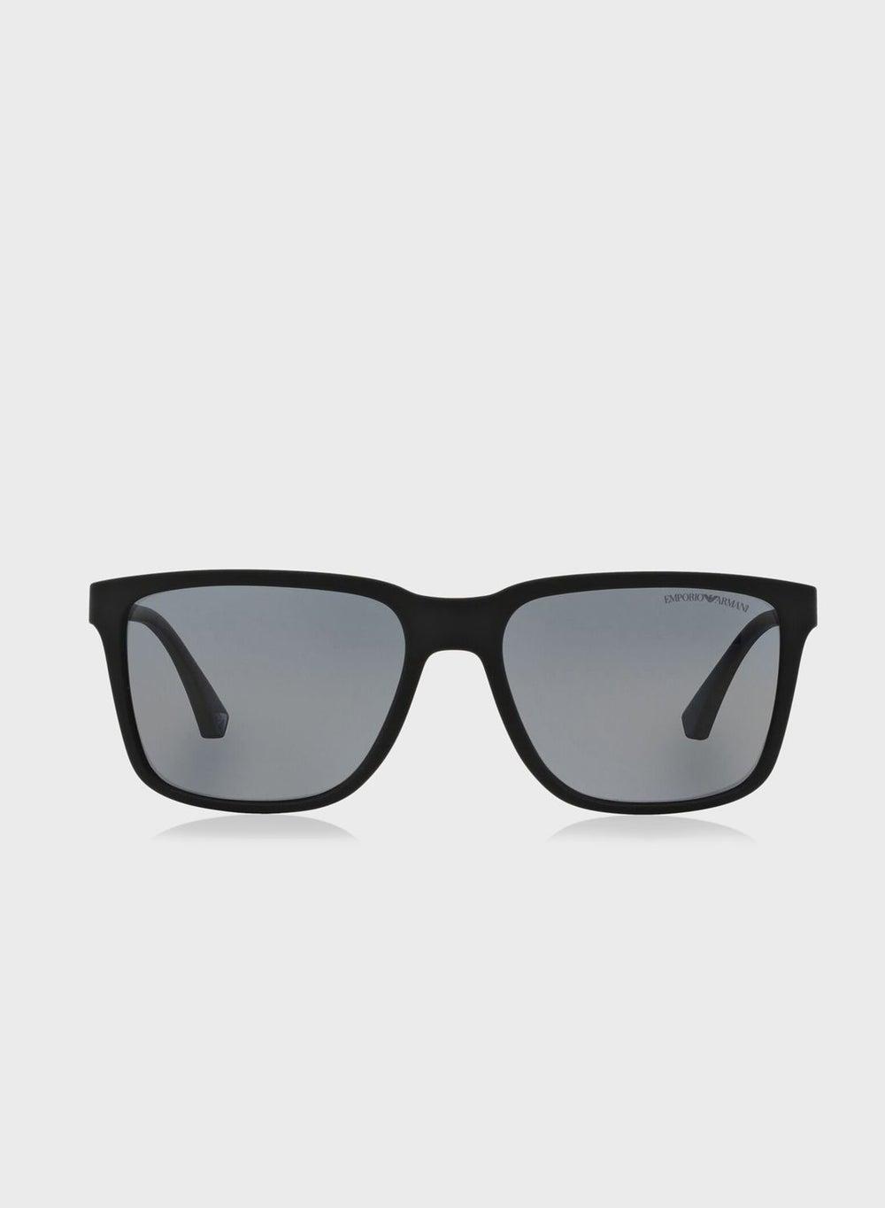 EMPORIO ARMANI 0EA4047 Men's Luxe Wayfarer Sunglasses - Image 1