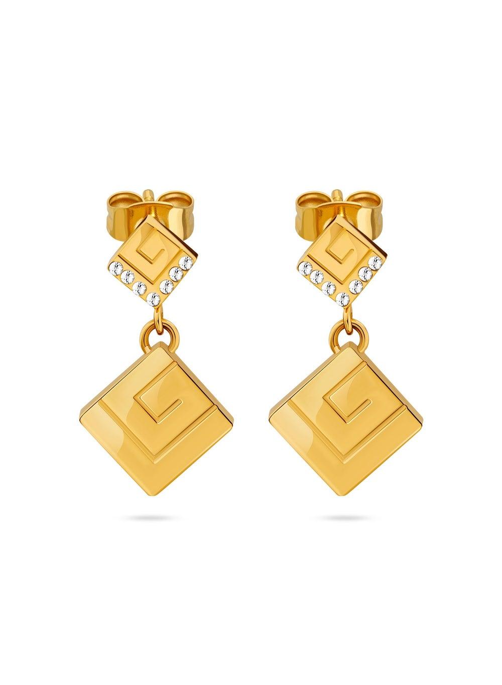 Guy Laroche Audrey Gold-Plated Crystal Earrings for Women - Image 1