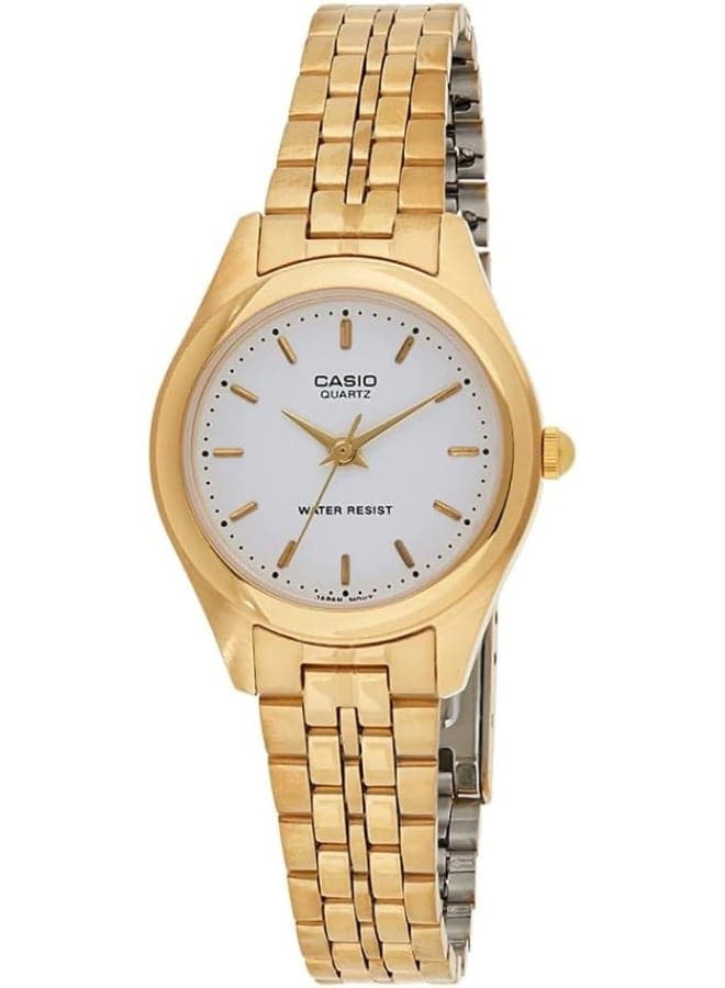 CASIO LTP-1129N-7A Elegant Gold Stainless Watch for Women - 32mm - Image 1