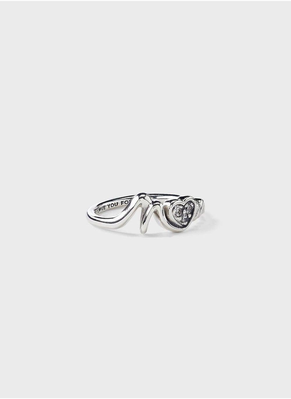 PANDORA Sterling Silver Mum Pavé Heart Ring - Image 1