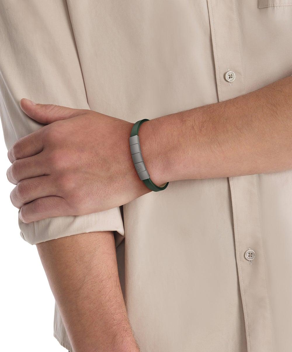 CALVIN KLEIN Sleek Stainless Steel and Leather Men's Bracelet - Image 1