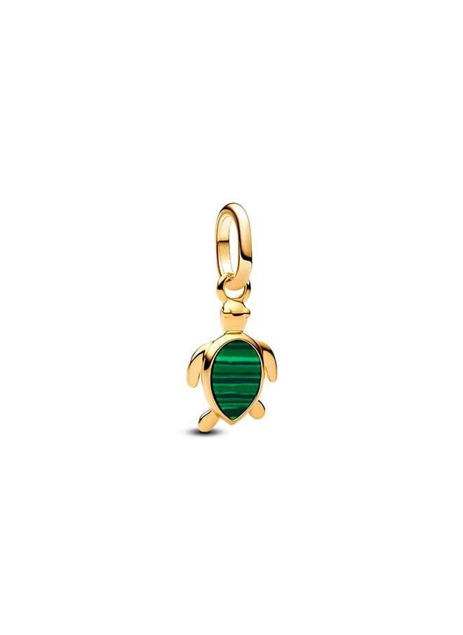 PANDORA Green Turtle Charm with Gold-Plated Detail - Image 1