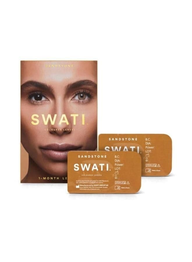Sandstone Elegance Contact Lenses, Subtle Brown, 1 Month - Image 1