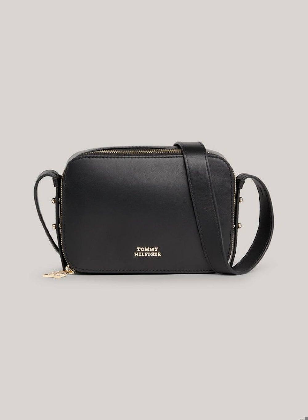 TOMMY HILFIGER Elegance Crossover Bag in Black Metal Logo - Image 1