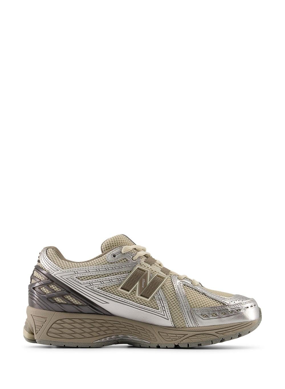 1906 Metallic Silver Low-Top Lifestyle Sneakers - Image 1