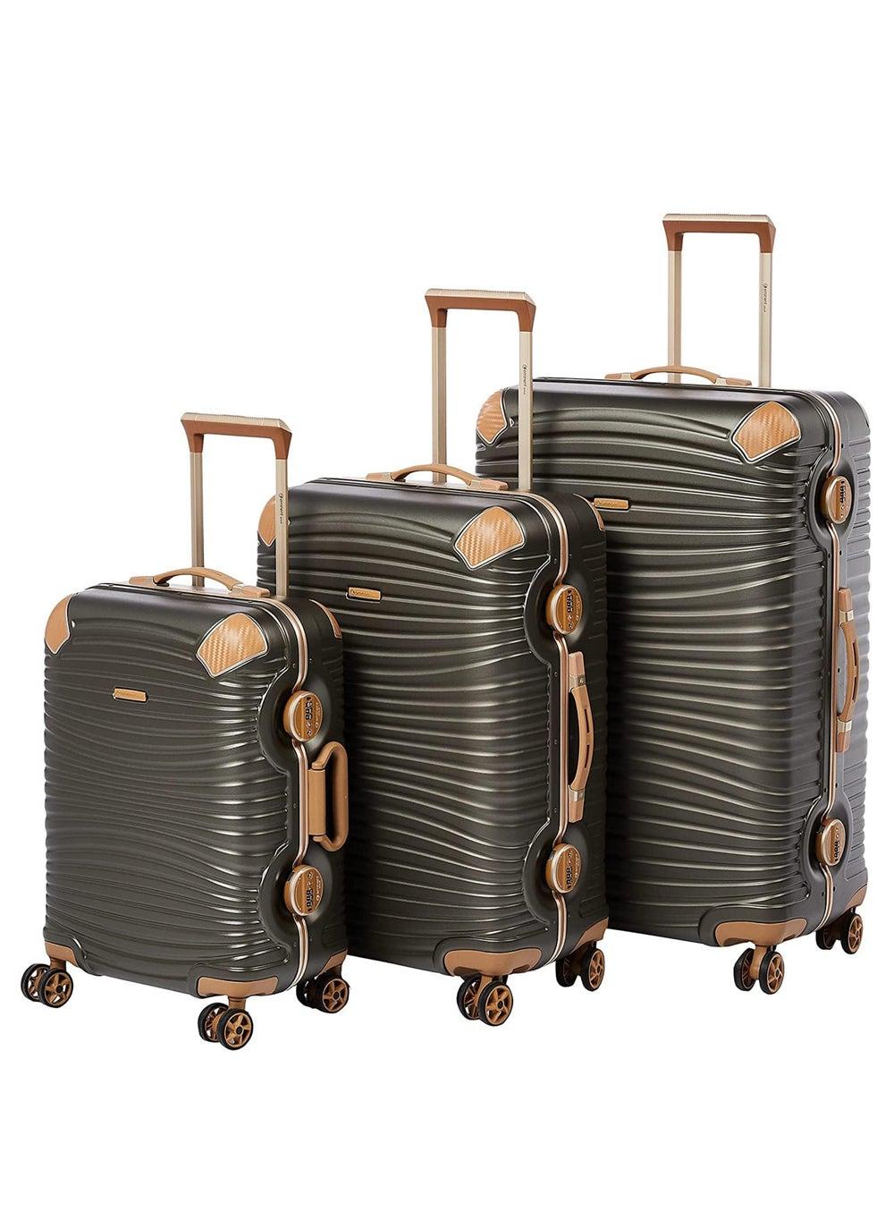 Eminent Dark Olive Jetstream Suitcase Trio E9R1 - Luxury Travel - Image 1